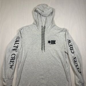 Salty Crew Light Gray Hooded Long Sleeve Pullover